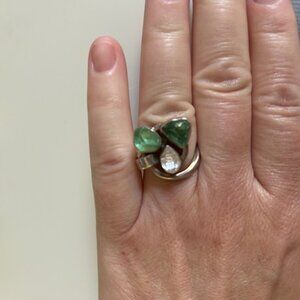 Lilly Barrack Sterling SIlver .925 Ring- Multi Stone- Size 8